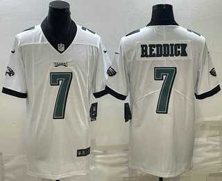 Mens Philadelphia Eagles #7 Haason Reddick White Vapor Untouchable Limited Jersey->->